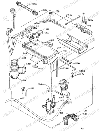 Взрыв-схема стиральной машины Zanussi FJ1206H - Схема узла Hydraulic System 272